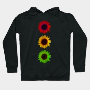 Colorful sunflowers traffic light Hoodie